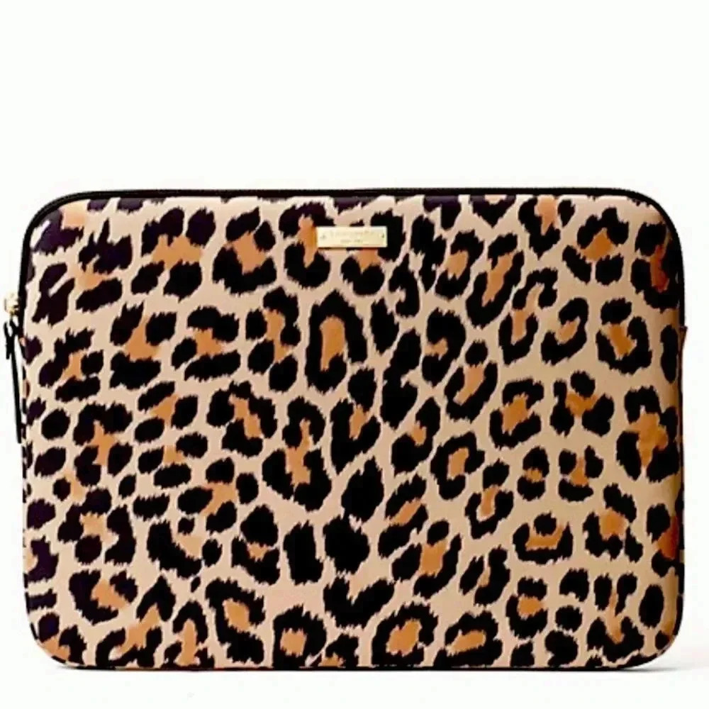 NWOT Kate Spade Leopard 13” Laptop Sleeve